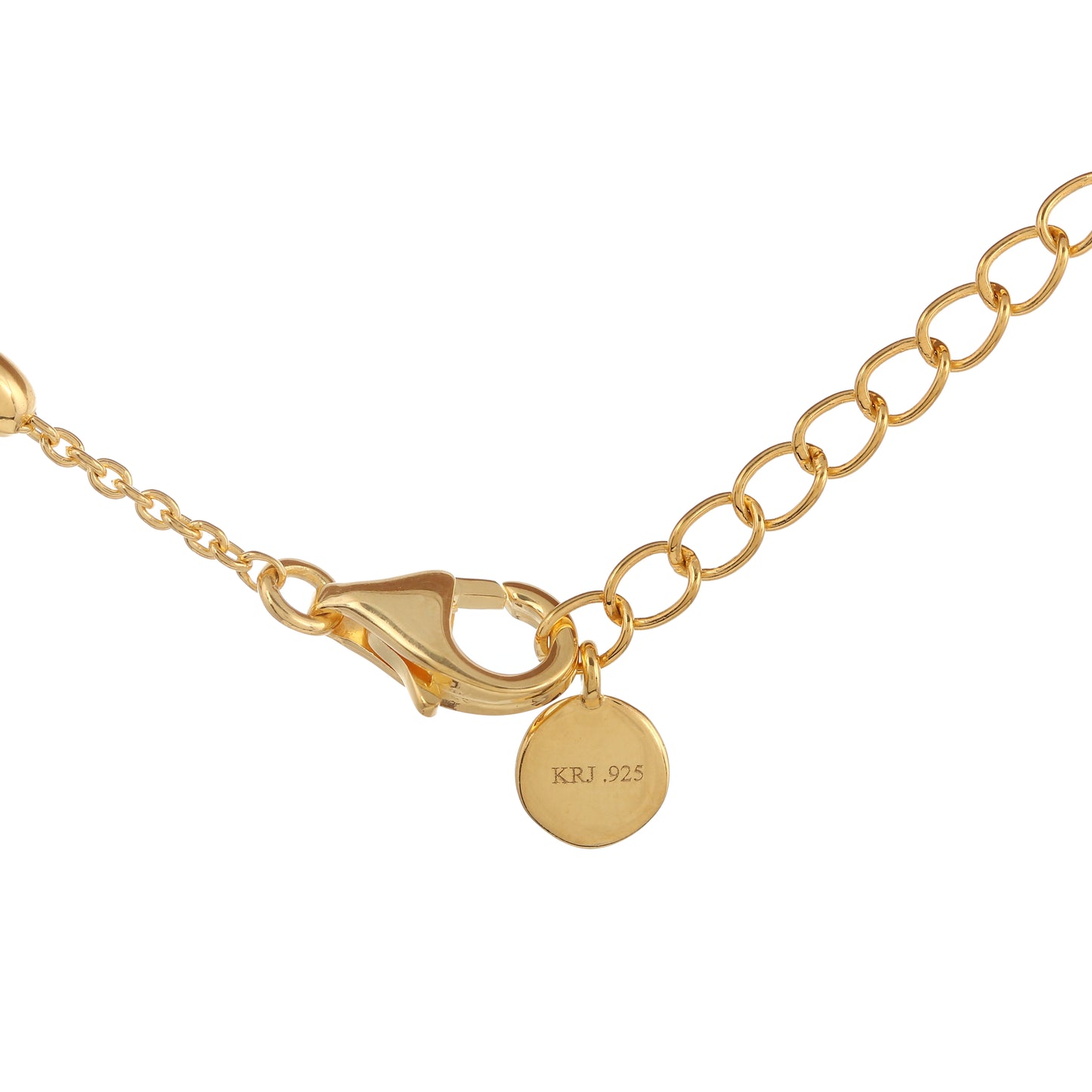 Green Onyx Charm Necklace - Gold Vermeil