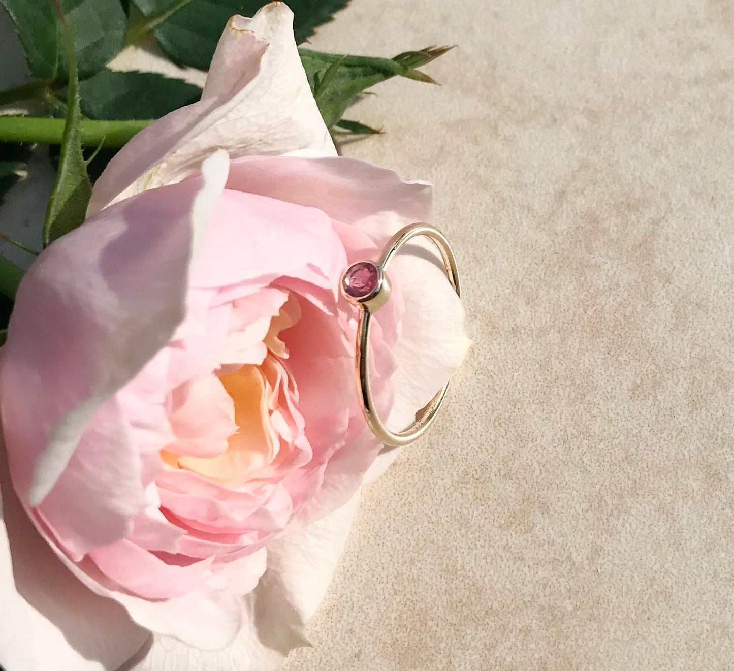 Enchanted Pink Tourmaline Ring - 9ct Gold