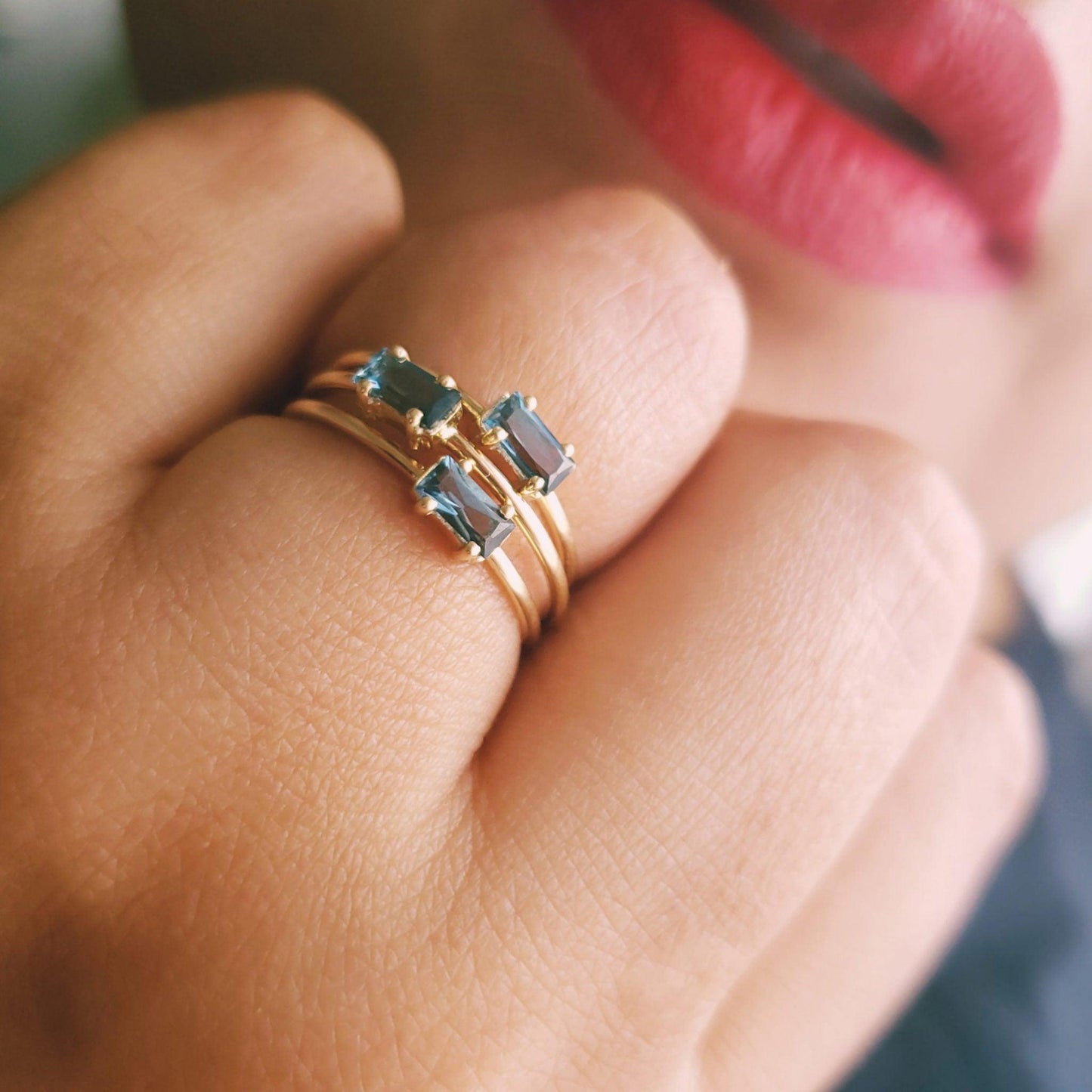 London Blue Topaz Ring - 9ct Gold