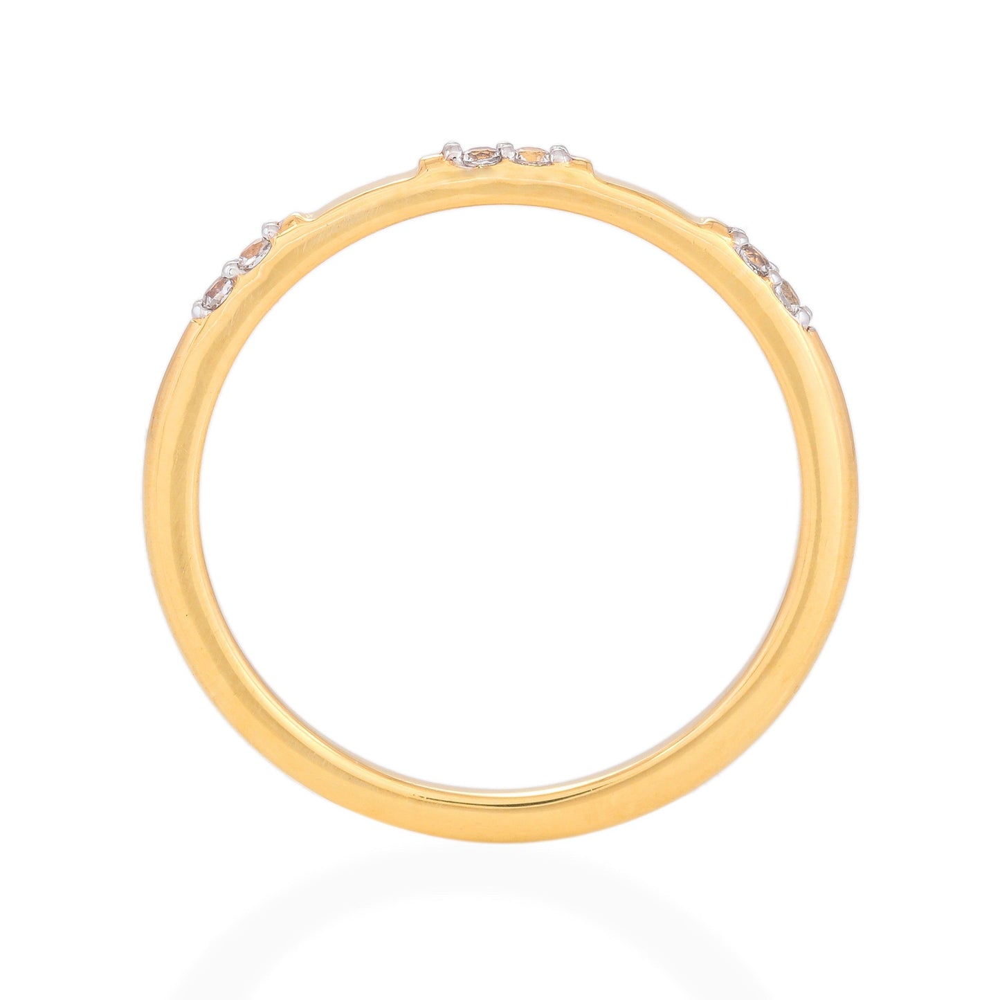 WHITE TOPAZ STUDDED RING - 18K GOLD VERMEIL