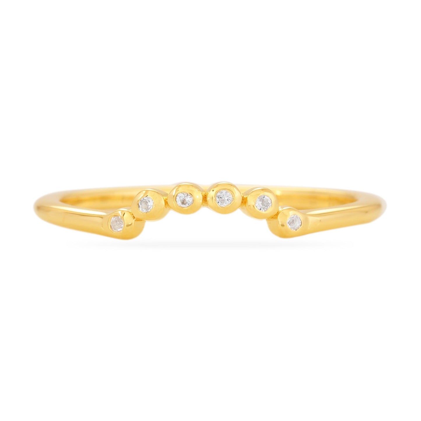 Half Circle Stacking Ring - 18K GOLD VERMEIL