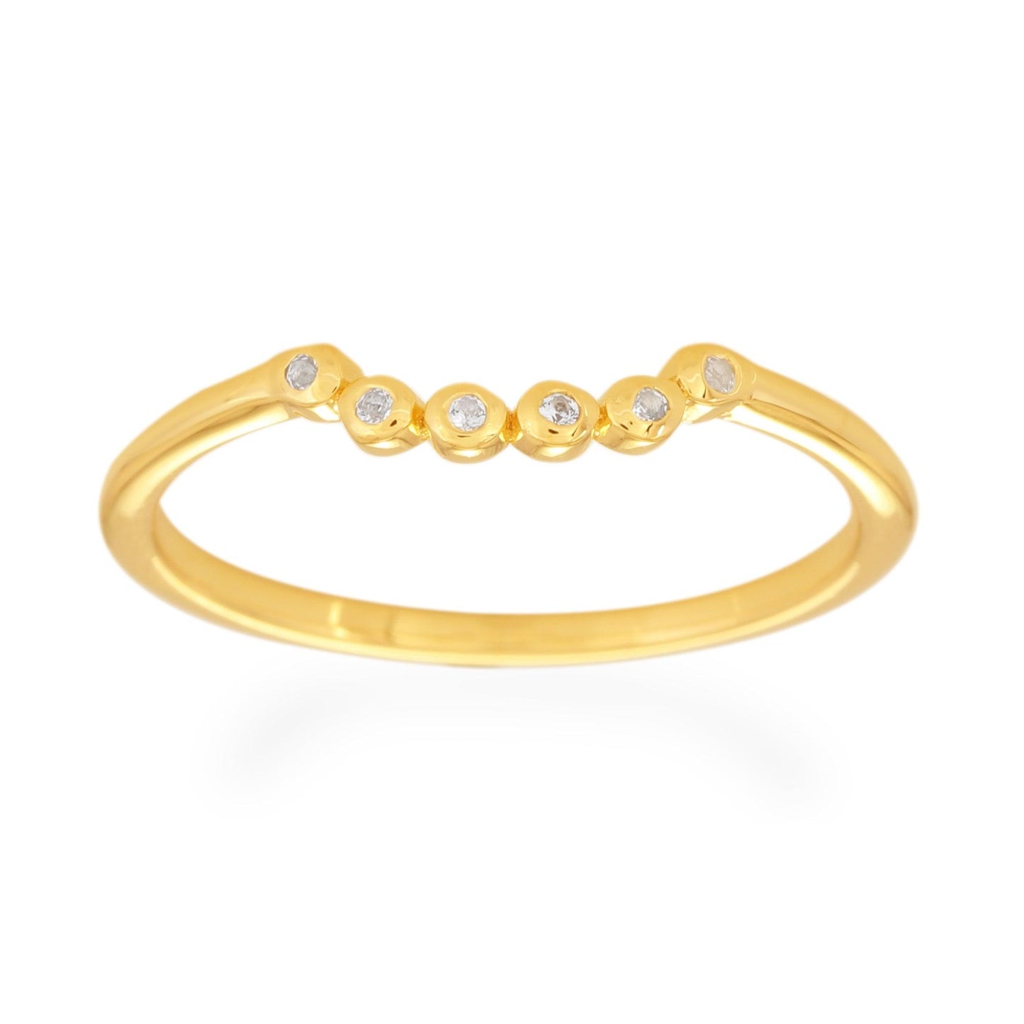 Half Circle Stacking Ring - 18K GOLD VERMEIL