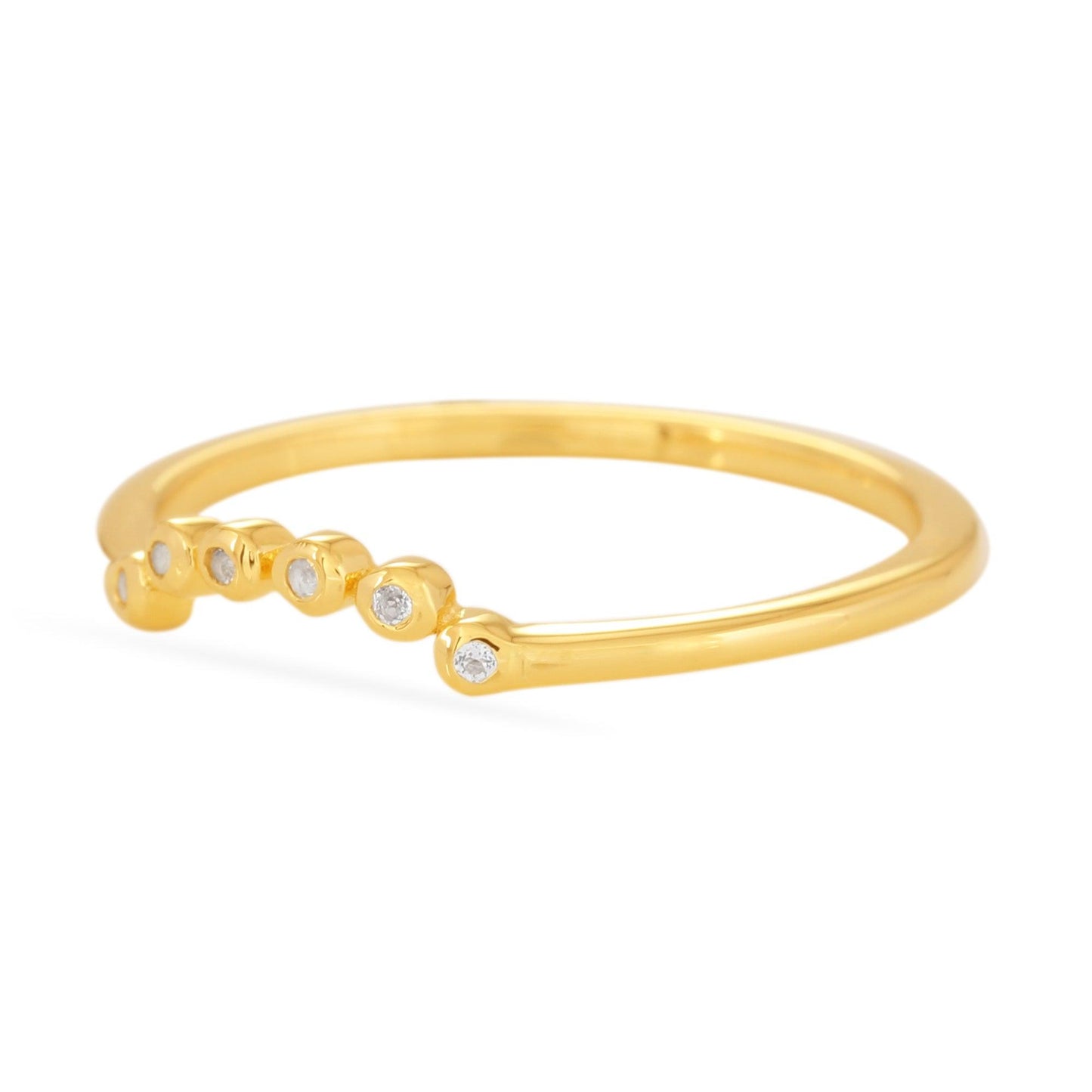 Half Circle Stacking Ring - 18K GOLD VERMEIL