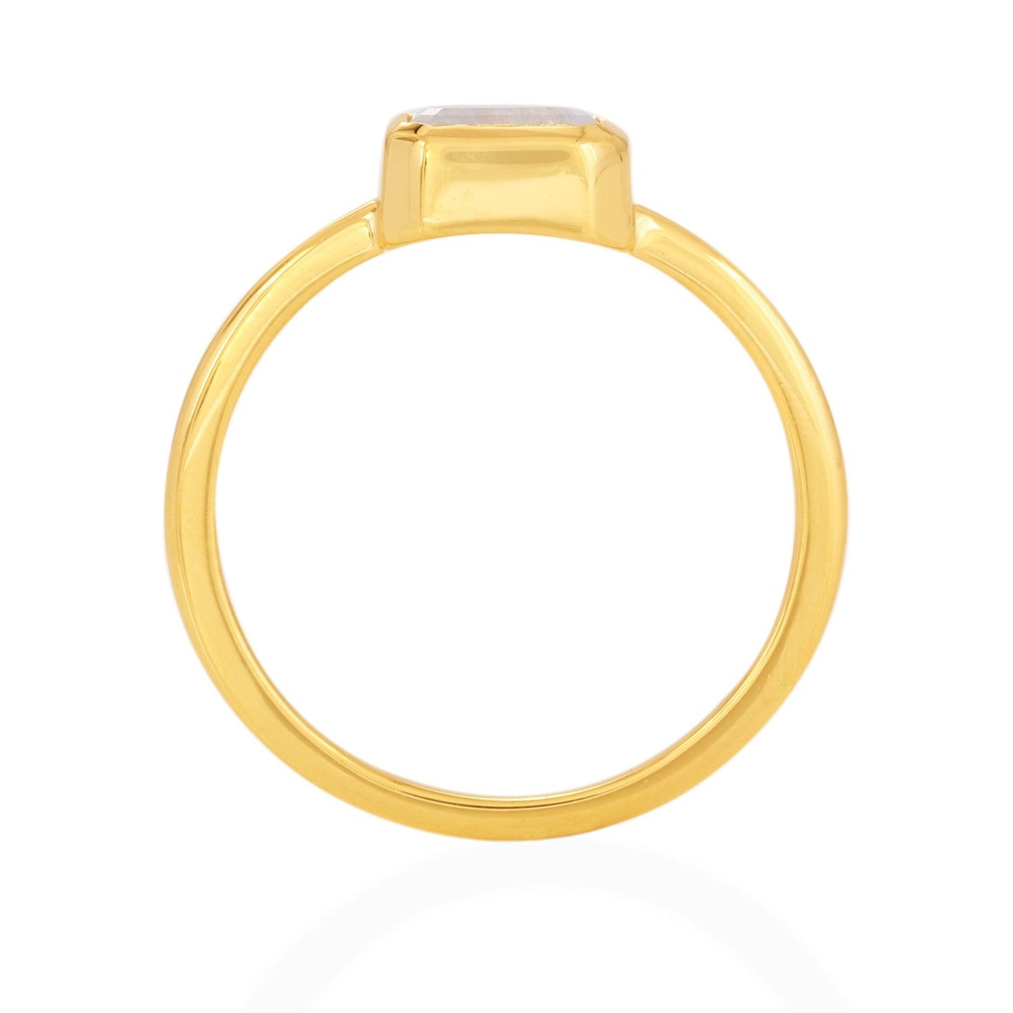 Moonstone Octagon Ring - 18k Gold Vermeil