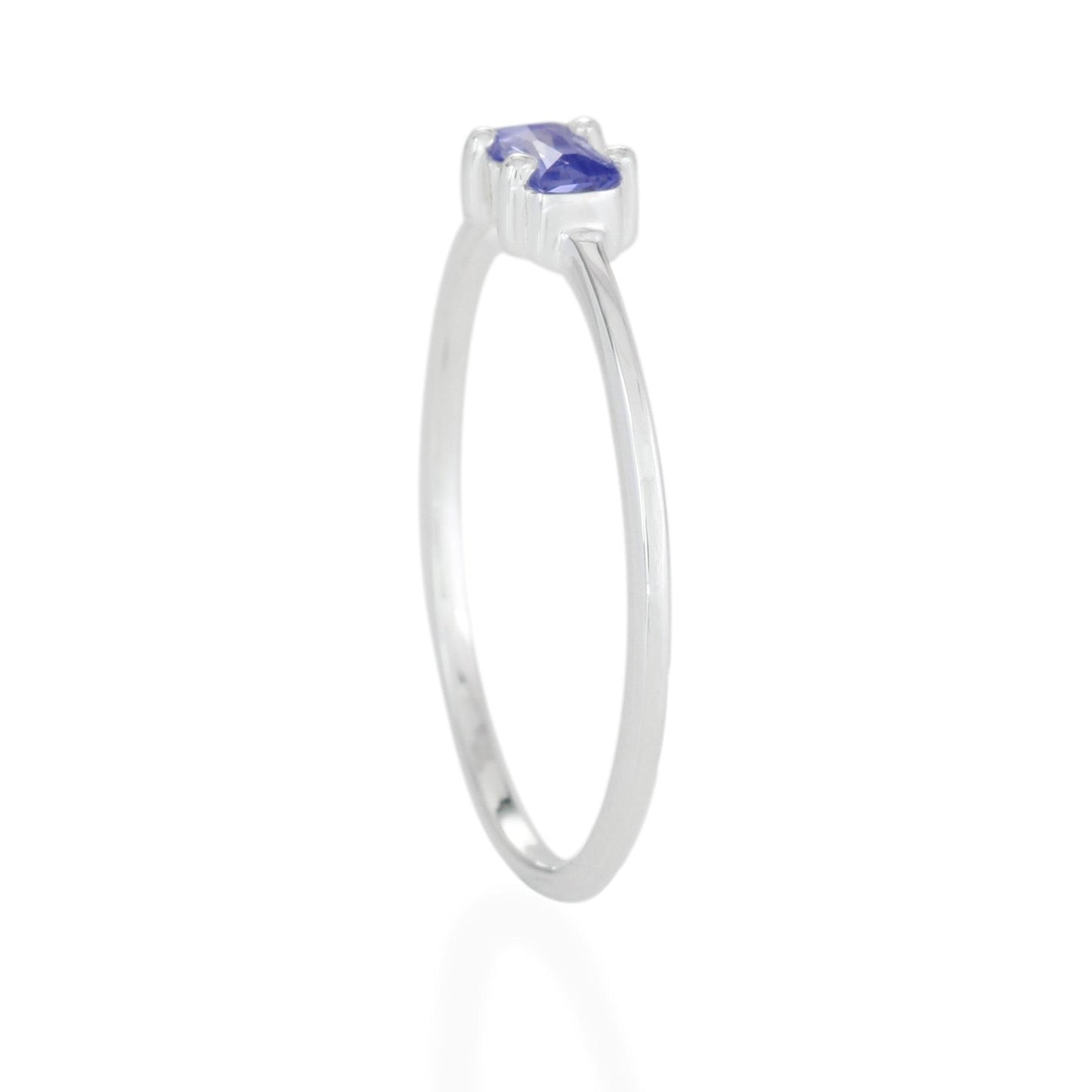Tanzanite Baguette Ring - Sterling Silver