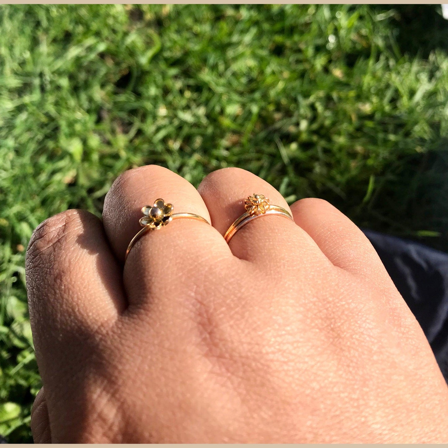 Dainty Flower Ring - 9ct Gold