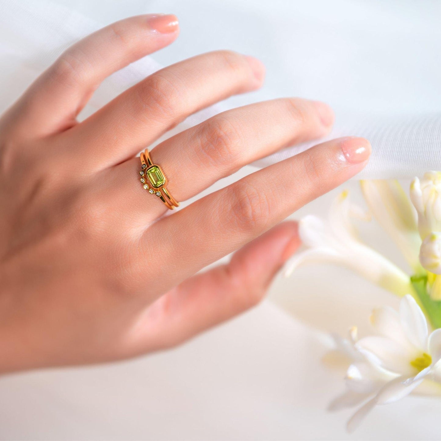 Half Circle Stacking Ring - 18K GOLD VERMEIL