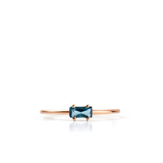 London Blue Topaz Ring - 9ct Gold