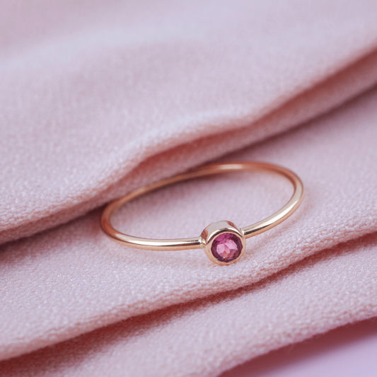 Enchanted Pink Tourmaline Ring - 9ct Gold